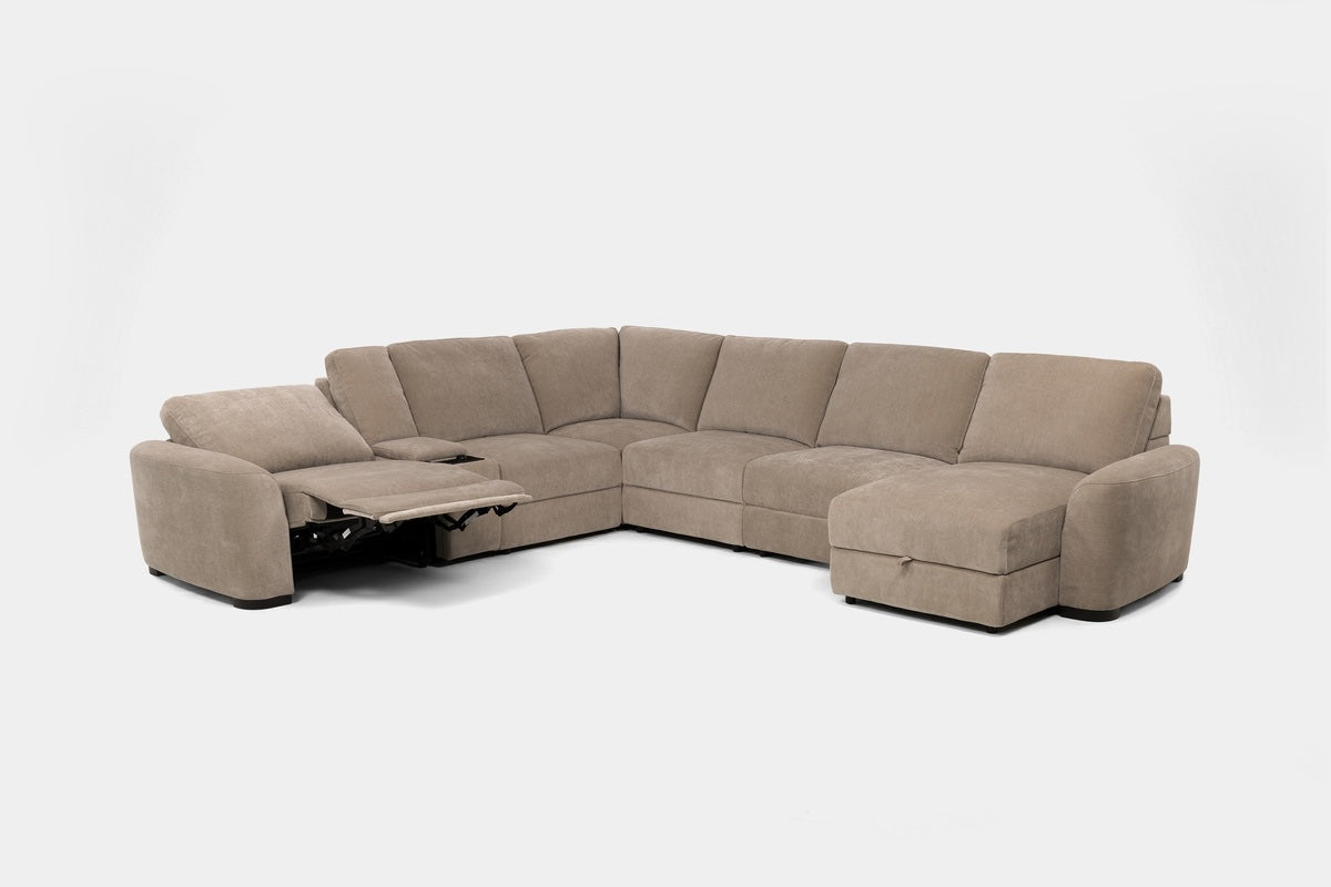 WYNN00013:Wynn 7 Piece Chaise Sectional, Reclined