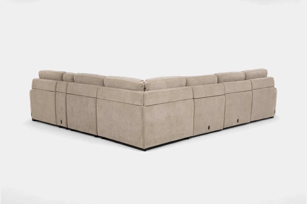 WYNN00023:Wynn 7 Piece Power Sliding Sectional With Armless Slider, Back