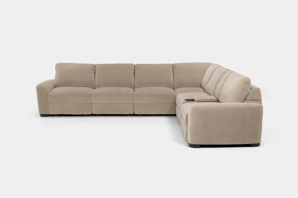 WYNN00023:Wynn 7 Piece Power Sliding Sectional With Armless Slider, Front