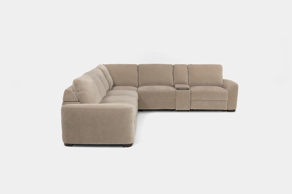 WYNN00023:Wynn 7 Piece Power Sliding Sectional With Armless Slider, Side