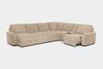 WYNN00026:Wynn 7 Piece Power Sliding Sectional With Chaise & Armless Slider, SideAngled