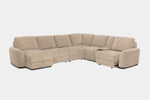 WYNN00026:Wynn 7 Piece Power Sliding Sectional With Chaise & Armless Slider, SideAngled