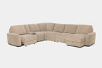 WYNN00027:Wynn 7 Piece Power Sliding Sectional With Chaise & Armless Slider, Angled