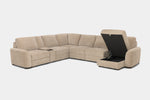 WYNN00027:Wynn 7 Piece Power Sliding Sectional With Chaise & Armless Slider, Open