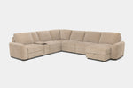 WYNN00027:Wynn 7 Piece Power Sliding Sectional With Chaise & Armless Slider, Angled