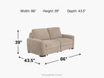 WYNN00016:Wynn Power Sliding Loveseat, 