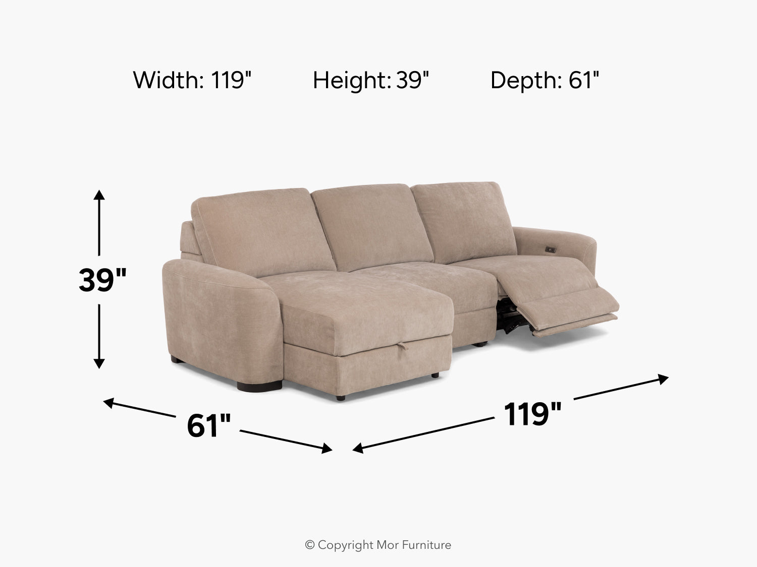 WYNN00005:Wynn Sofa Chaise, 
