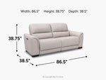 627671245:Yorkville 3 Power Sofa, 