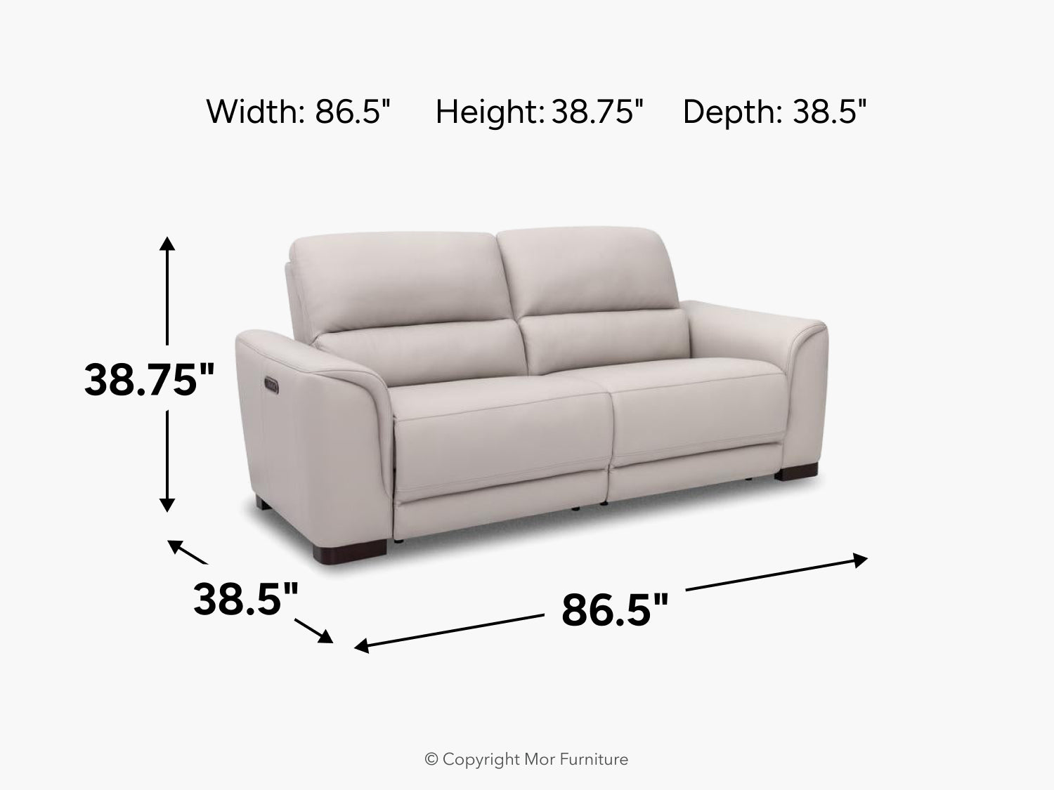 627671245:Yorkville 3 Power Sofa, 