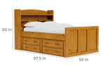 YNGPNR001:Young Pioneer Bookcase Bed, 
