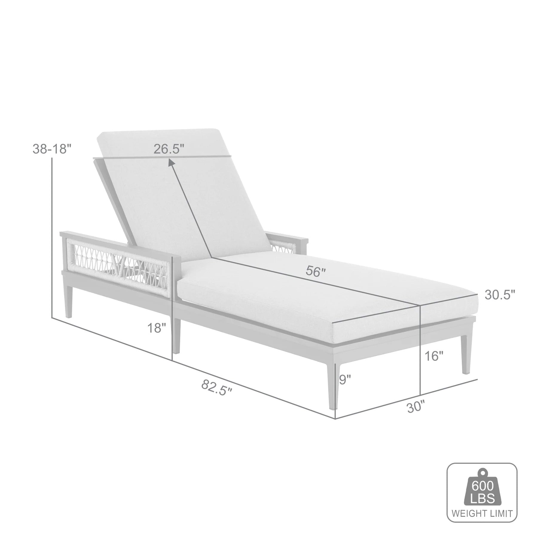 981672013:Zella Outdoor Lounge Chaise, 
