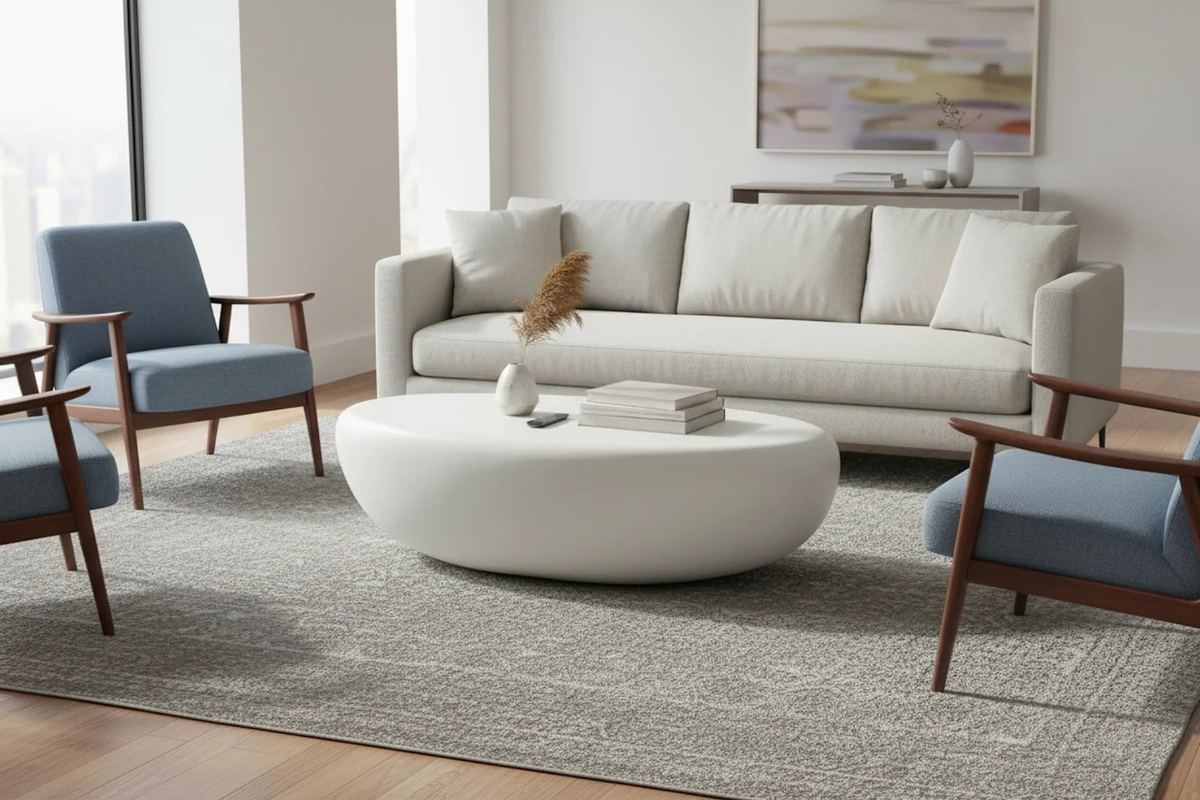 087811724:Zenstone Outdoor Coffee Table, Styled