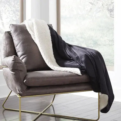 294603553:Romeo Throw Blanket in Black, Image 2