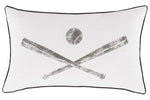 979095768:Baseball Throw Pillow in White/Gray, Image 1