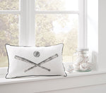 979095768:Baseball Throw Pillow in White/Gray, Image 2