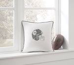 979095769:Football Helmet Throw Pillow in White/Gray, Image 2