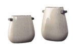 737952565:Diah Glazed Ceramic Vases in White, Set of 2, Image 1