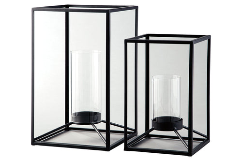 127416192:Dimtrois Lanterns in Black, Set of 2, Image 1