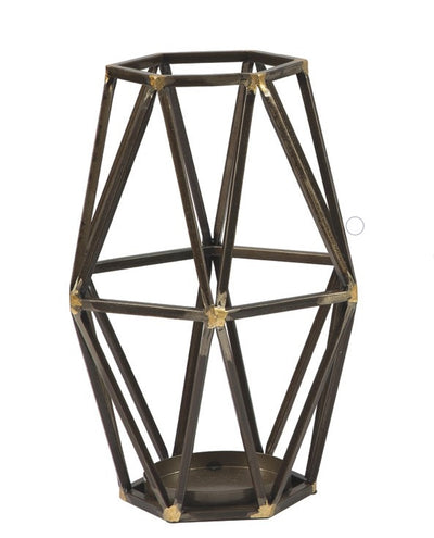 640390184:Devo Small Metal Glass Candleholder, Image 1