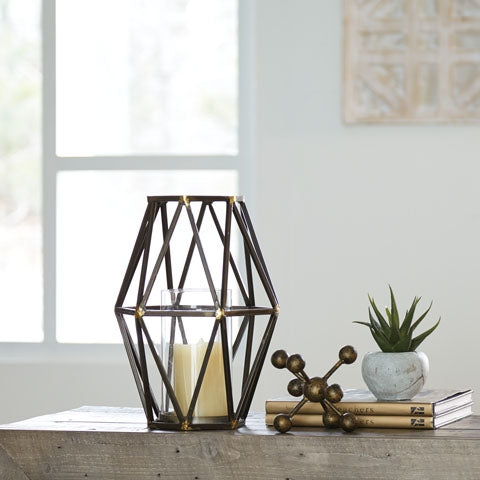 640390184:Devo Small Metal Glass Candleholder, Image 2