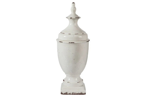 343522130:Devorit Antique Ceramic Jar in White, Image 1
