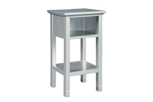 464076358:Marnville USB Accent Table in Silver, Image 1