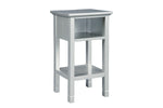 464076358:Marnville USB Accent Table in Silver, Image 1