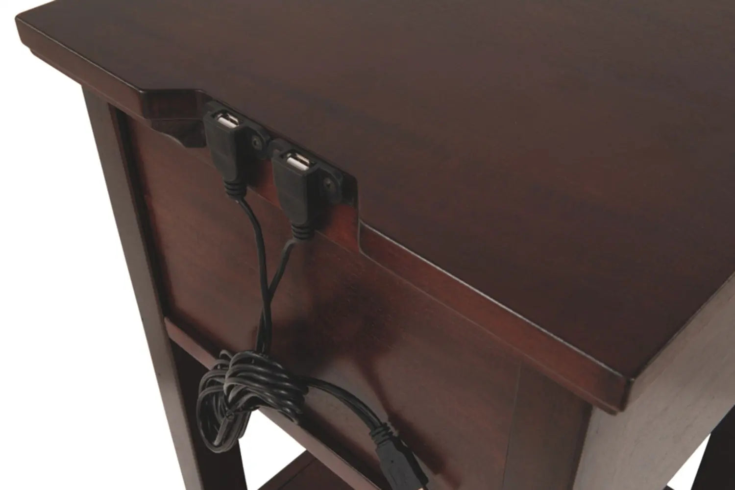 915074791:Marnville USB Accent Table in Cherry, Image 3
