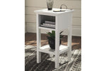 818290688:Marnville USB Accent Table in White, Image 2