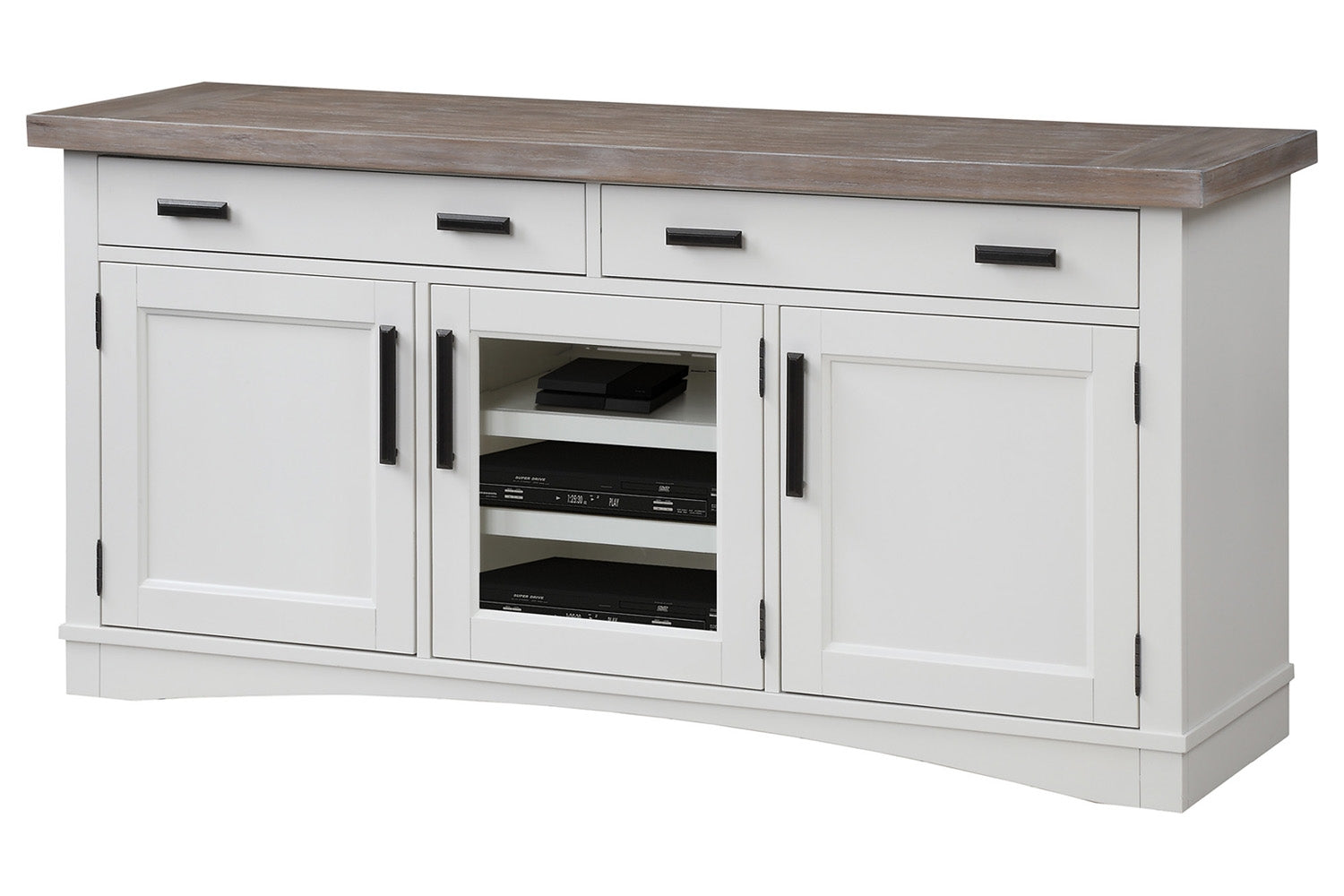300030142:Americana Media Console in White, 63 Inch, Image 1