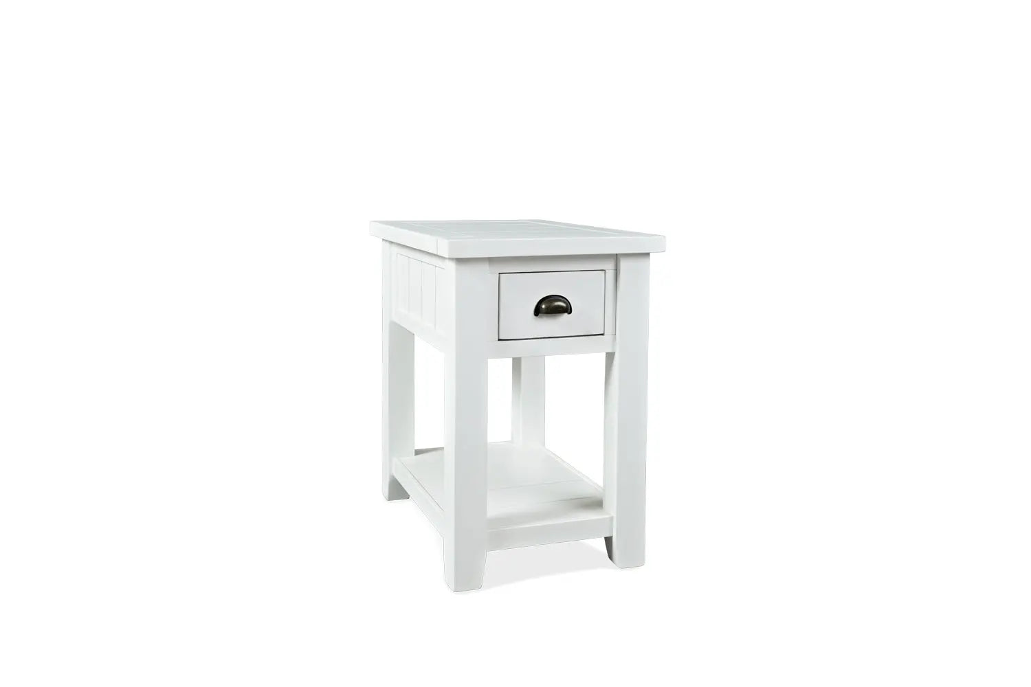 694410983:Artisans Chairside Table in White, Image 1