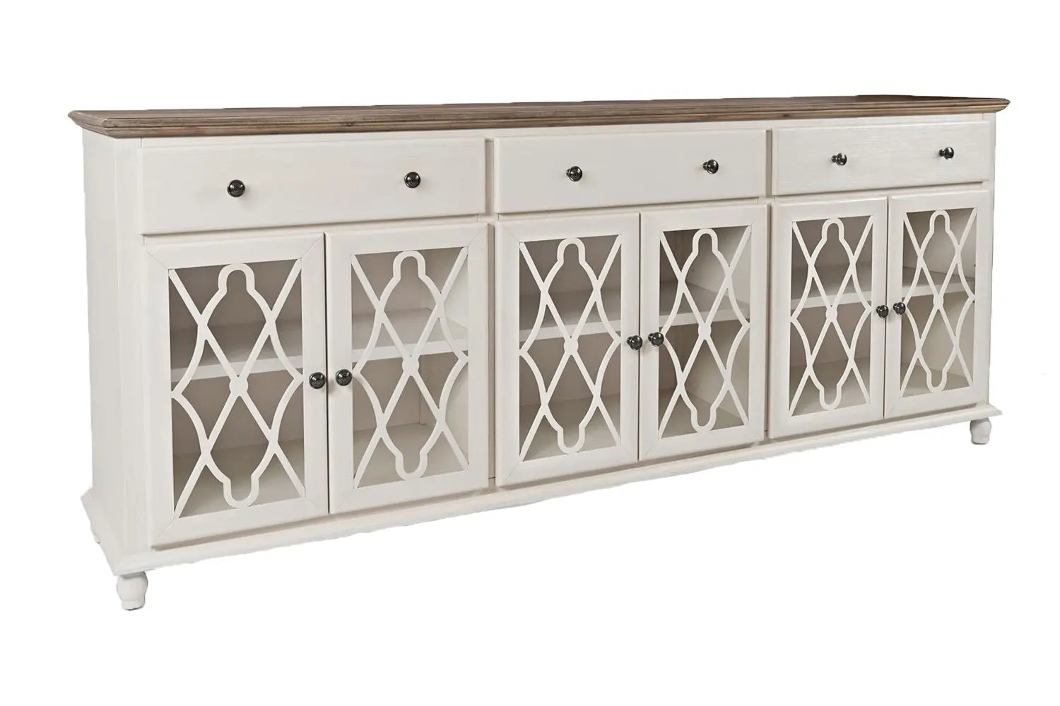 649264908:Aurora 6 Door Accent Chest in White, Image 1