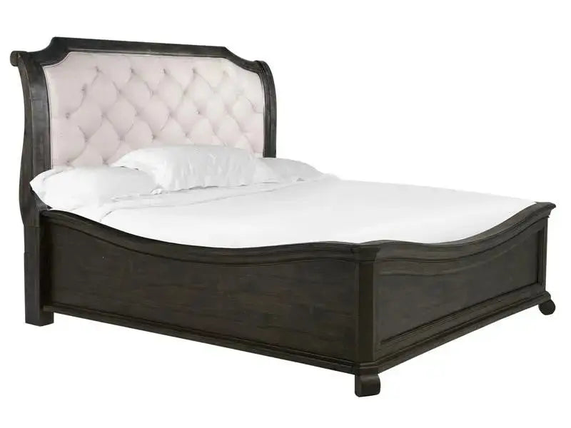 157177142:Bellamy Sleigh Bed in Charcoal, California King, Image 1