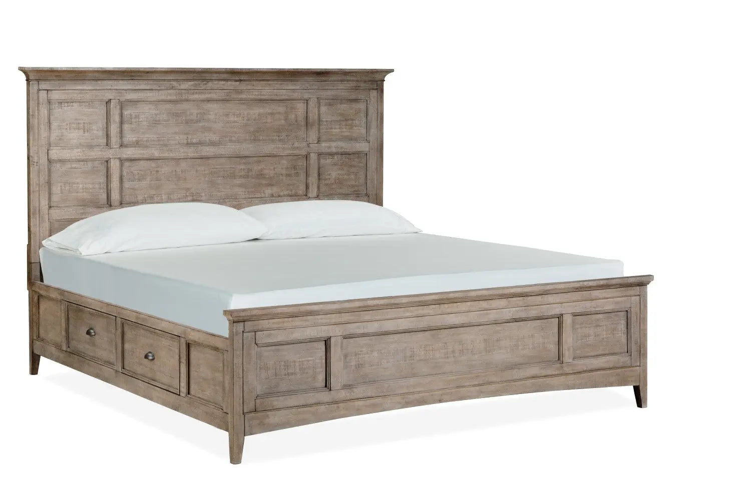 289804484:Bay Creek Panel Bed w/ Storage in Light Gray, Queen, Image 1