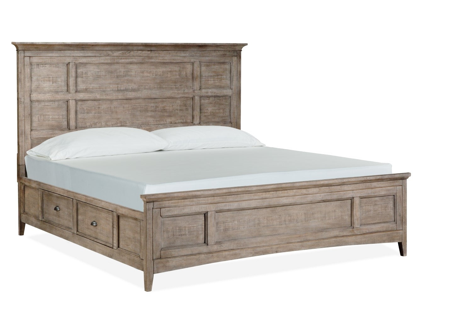 733971569:Bay Creek Panel Bed w/ Storage in Light Gray, Eastern King, Image 1