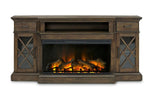 634509392:Harbor Console w/ Fireplace Insert in Brown, 70 Inch, Image 3
