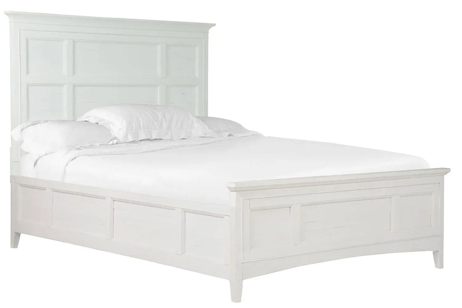 740834203:Bay Creek Panel Bed in White, Eastern King, Image 1