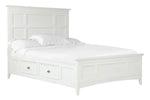 447282221:Bay Creek Panel Bed w/ Storage in White, Eastern King, Image 1