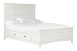 484367056:Bay Creek Panel Bed w/ Storage in White, California King, Image 1