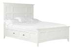 484367056:Bay Creek Panel Bed w/ Storage in White, California King, Image 1
