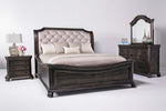 BELLSLHEK:Bellamy Sleigh Bed, Dresser & Mirror in Charcoal, Eastern King, Image 1