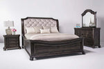 BELLSLHQ1:Bellamy Sleigh Bed, Dresser & Mirror in Charcoal, Queen, Image 1