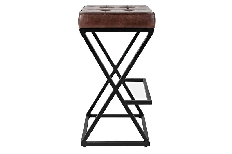 340330212:Brooks Leather Saddle Stool, Image 3