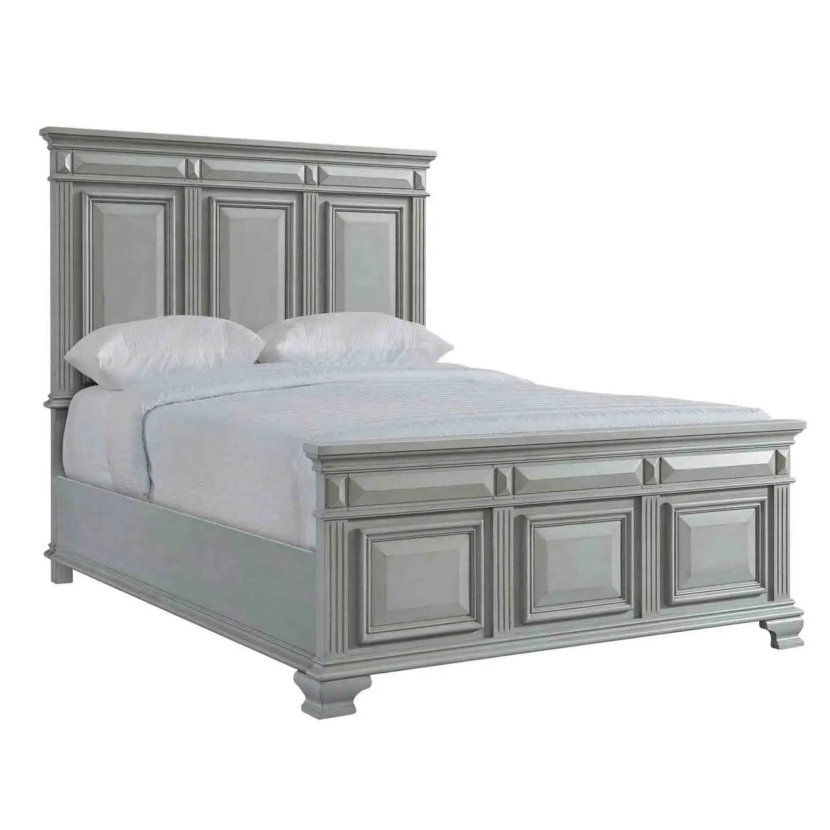 089365232:Calloway Panel Bed in Gray, Queen, Image 1