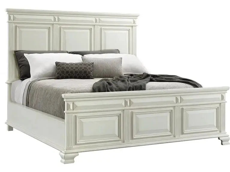 504012903:Calloway Panel Bed in White, Eastern King, Image 1