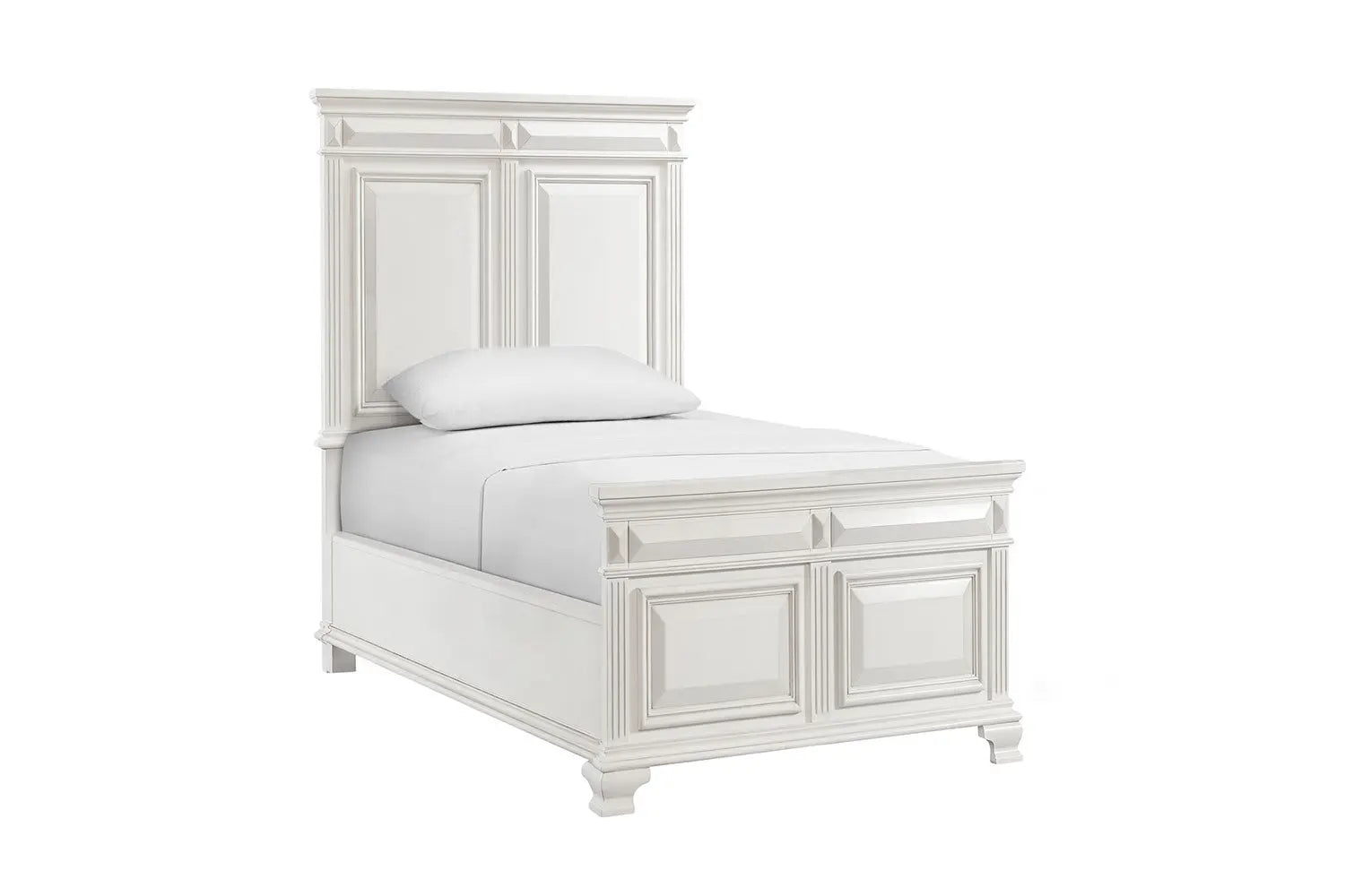 125861124:Calloway Panel Bed in White, Twin, Image 1