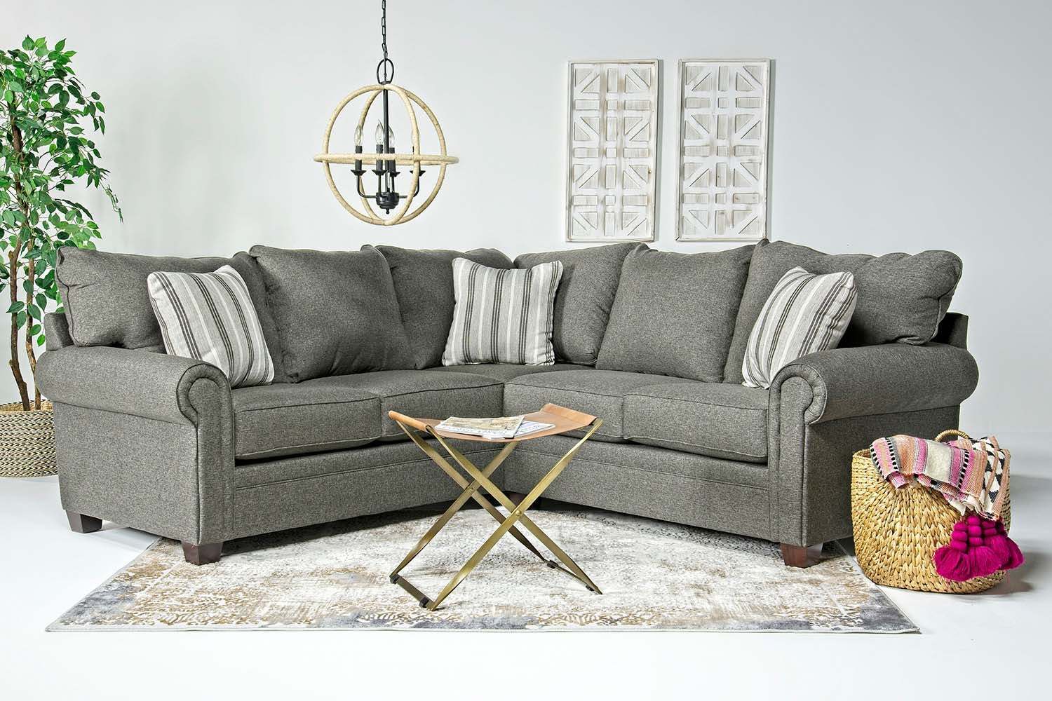 231315371:Cordoba Tux Loveseat Sectional in Charcoal, Left Facing, Image 5