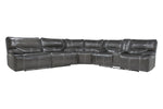 349274865:Sofia 3 Piece 3 Power Sectional in Gray Leather, Image 1