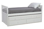 232287948:Basic Captain Bed w/ Storage in White, Twin, Image 1