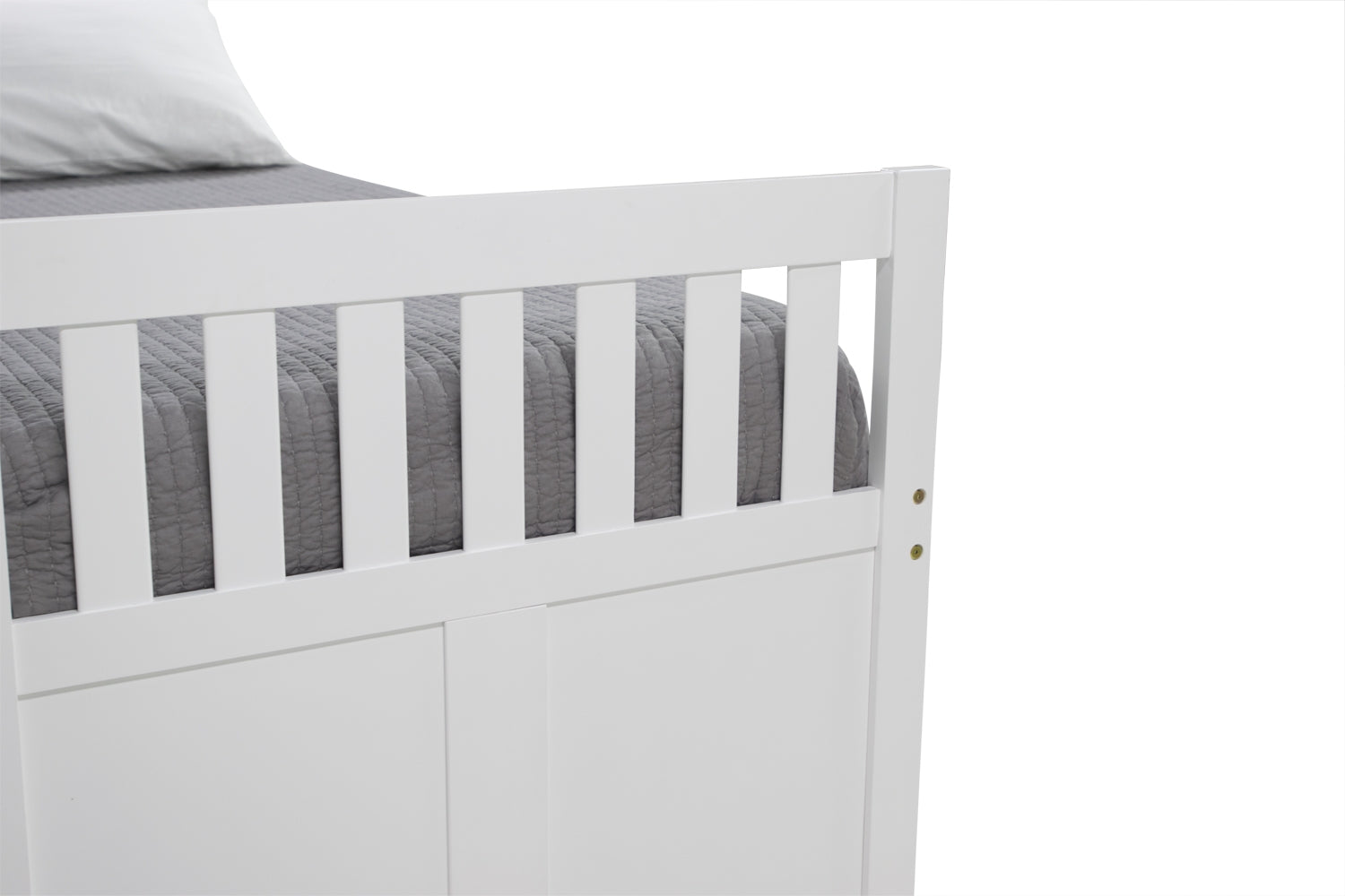 232287948:Basic Captain Bed w/ Storage in White, Twin, Image 3